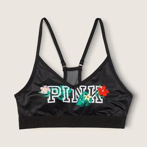 Victoria's Secret PINK Ultimate Lightly Lined Sports Bra Tropical Flowers Large